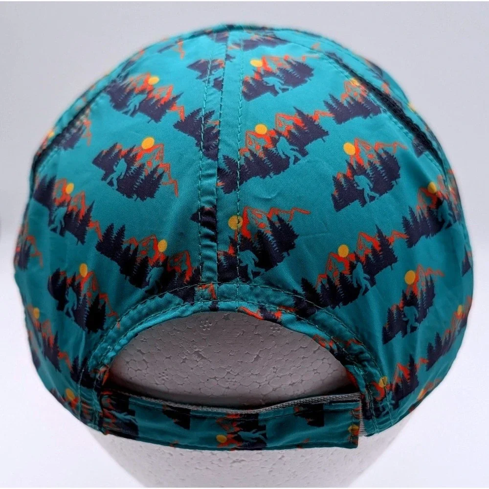 Sprints Bigfoot Mountain Running Hat Teal Adjustable Performance Mesh Cap OSFM